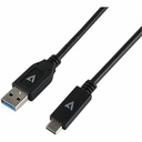 V7 Black USB Cable USB 3.1 A Male to USB-C Male 1m 3.3ft