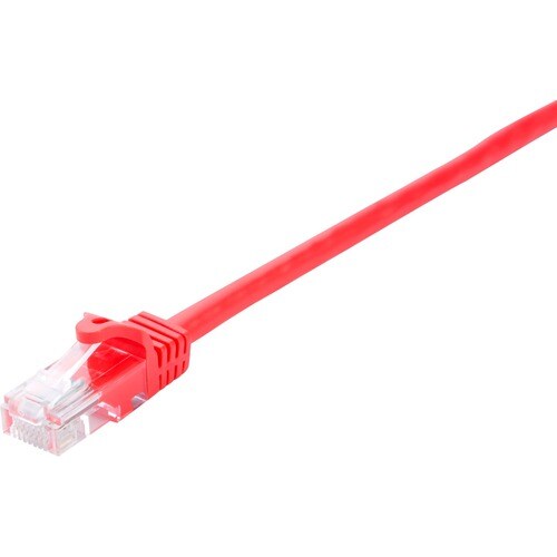 V7 Red Cat6 Unshielded (UTP) Cable RJ45 Male to RJ45 Male 2m 6.6ft