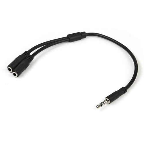 Startech.Com Slim Stereo Splitter Cable - 3.5mm Male to 2x 3.5mm Female