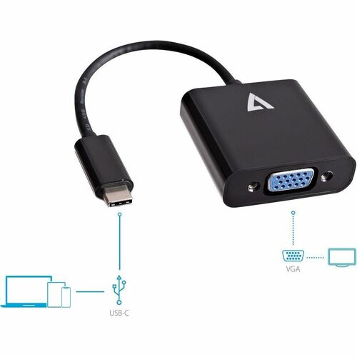 V7 USB-C Male to VGA Female 1080P FHD
