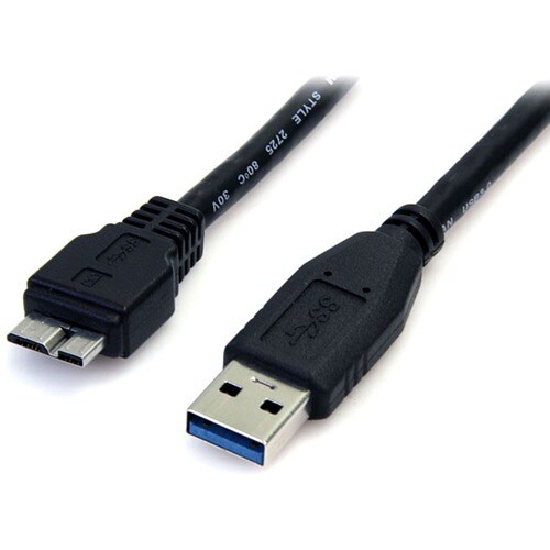 Startech.Com 0.5m (1.5ft) Black SuperSpeed USB 3.0 Cable A to Micro B - M/M