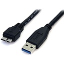 Startech.Com 0.5m (1.5ft) Black SuperSpeed USB 3.0 Cable A to Micro B - M/M