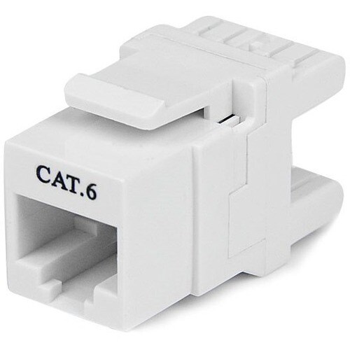 Startech.Com 180° Cat 6 Keystone Jack - RJ45 Ethernet Cat6 Wall Jack White - 110 Type