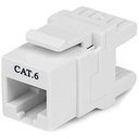 Startech.Com 180° Cat 6 Keystone Jack - RJ45 Ethernet Cat6 Wall Jack White - 110 Type