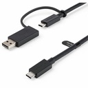 Startech.Com 3ft USB-C Cable with USB-A Adapter - 2-in-1 Hybrid Dock Cable