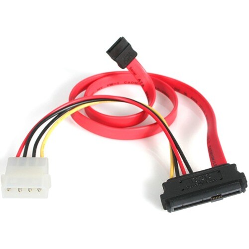 Startech.Com 18in SAS 29 Pin to SATA Cable with LP4 Power
