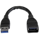 Startech.Com 6in Black USB 3.0 Extension Adapter Cable A to A - M/F