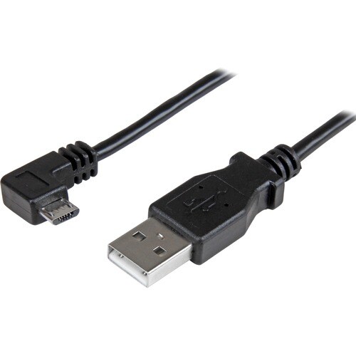 Startech.Com Micro-USB Charge-and-Sync Cable M/M - Right-Angle Micro-USB - 24 AWG - 2m (6ft.)