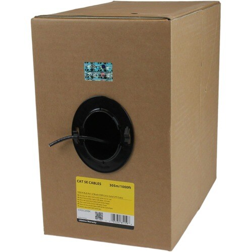 Startech.Com 1000 ft Bulk Roll of Black CMR Cat5e Solid UTP Riser Cable