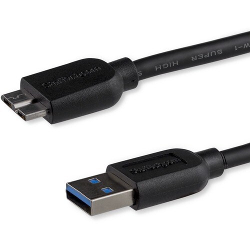 Startech.Com 0.5m (20in) Slim SuperSpeed USB 3.0 A to Micro B Cable - M/M