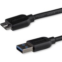 Startech.Com 0.5m (20in) Slim SuperSpeed USB 3.0 A to Micro B Cable - M/M