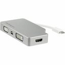 Startech.Com 4-in-1 USB-C Multiport Video Adapter - Aluminum - 4K 30Hz - Silver