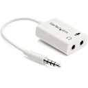 Startech.Com 3.5mm 4 Position to 2x 3 Position 3.5mm Headset Splitter Adapter M/F - White