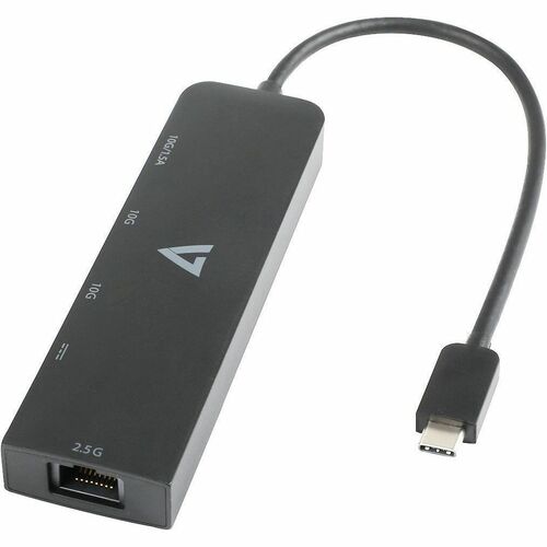 V7UCRJ25GHUB-BLK USB/Ethernet Combo Hub