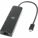 V7UCRJ25GHUB-BLK USB/Ethernet Combo Hub