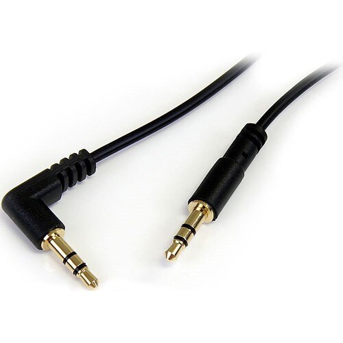 Startech.Com 3 ft Slim 3.5mm to Right Angle Stereo Audio Cable - M/M