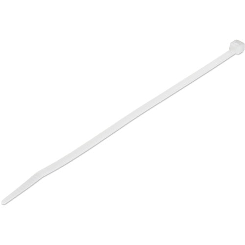 Startech.Com 100 Pack 8" Cable Ties - White Large Nylon/Plastic Zip Tie