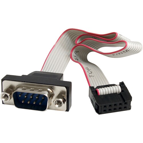 Startech.Com 16in 9 Pin Serial Male to 10 Pin Motherboard Header Panel Mount Cable