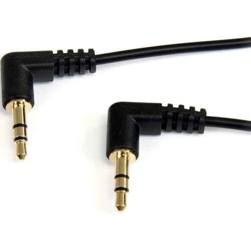 Startech.Com 1 ft Slim 3.5mm Right Angle Stereo Audio Cable - M/M
