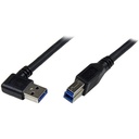 Startech.Com 1m Black SuperSpeed USB 3.0 Cable - Right Angle A to B - M/M