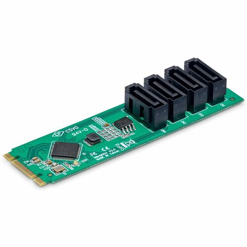 Startech.Com 4-Port M.2 to SATA Adapter Card, M.2 PCIe 3.0 to SATA HDD/SSD Expansion Card for Windows/macOS/Linux