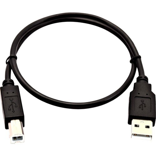 V7 Black USB Cable USB 2.0 A Male to USB 2.0 B Male 0.5m 1.6ft