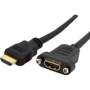 Startech.Com 3 ft Standard HDMI® Cable for Panel Mount - F/M