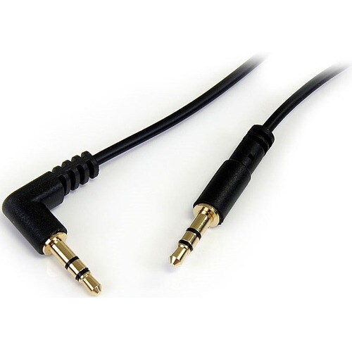 Startech.Com 6 ft Slim 3.5mm to Right Angle Stereo Audio Cable - M/M