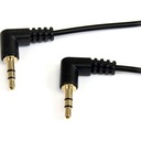 Startech.Com 6 ft Slim 3.5mm Right Angle Stereo Audio Cable - M/M