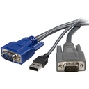 Startech.Com 6 ft Ultra-Thin USB VGA 2-in-1 KVM Cable