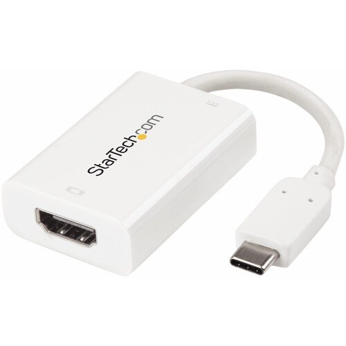 Startech.Com USB-C to HDMI Video Adapter with USB Power Delivery - 4K 60Hz - White