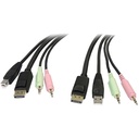 Startech.Com 6 ft 4-in-1 USB DisplayPort KVM Switch Cable
