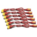 Apc Power Cord Kit (6 ea), Locking, C13 to C14, 1.8m, Red