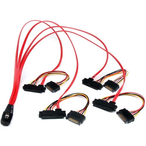Startech.Com 50cm Internal Serial Attached SCSI Mini SAS Cable - SFF8087 to 4x SFF8482