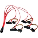 Startech.Com 50cm Internal Serial Attached SCSI Mini SAS Cable - SFF8087 to 4x SFF8482