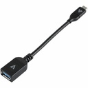 V7 USB A 5Gbps Female to USB-C Male cable 5 Gbps Black