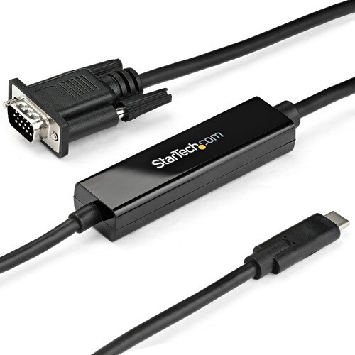 Startech.Com 1m / 3 ft USB C to VGA Cable - USB Type C to VGA - 1920 x 1200 - Black