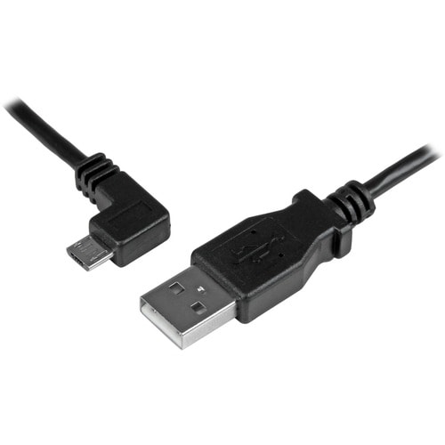Startech.Com Micro-USB Charge-and-Sync Cable M/M - Left-Angle Micro-USB - 24 AWG - 2m (6 ft.)