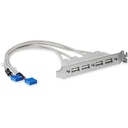 Startech.Com 4 Port USB A Female Slot Plate Adapter - USB panel - 4 pin USB Type A (F)