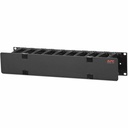 Apc Horizontal Cable Manager, 2U x 4" Deep, Single-Sided with Cover