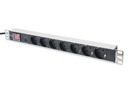 DIGITUS ALUMINIUM OUTLET STRIP  WITH OVE