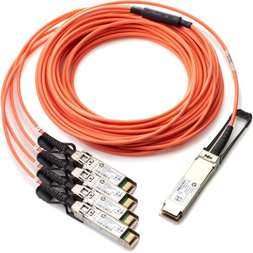 Hewlett Packard Enterprise BladeSystem c - Class QSFP+ to 4x10G SFP+ 15m Active Optical Cable