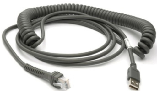 Zebra Cable - USB: Series A Connector, 15ft. (4.6m) Coiled