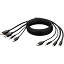 Belkin TAA 2 MDP t-to DP/USB/AUD CBL, VID M/M; USB A/B, 6'