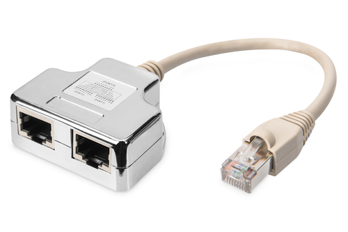 Digitus CAT 5E 2X 1:1 PATCH CABLE ADAPTER SHI
