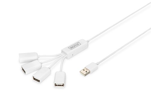 DIGITUS SLIM SPIDER USB HUB     4 PORT