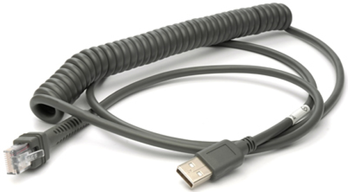 Datalogic Cable, USB, Type A, Coiled, POT, CAB-524, 8 ft