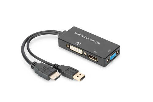 Digitus HDMI CONVERTER CABLE HDMI - DP+DVI+VGA