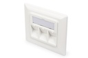 DIGITUS FACEPLATE FOR KEYSTONE  JACKS 3X