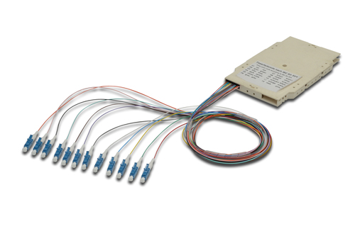 Digitus FO splice cassette with 12 colored pigta
